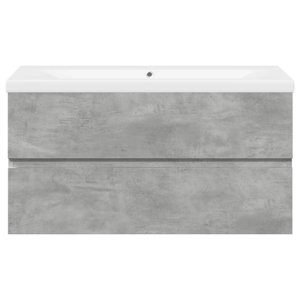 Ensemble de meubles de salle de bain 2 pcs gris béton