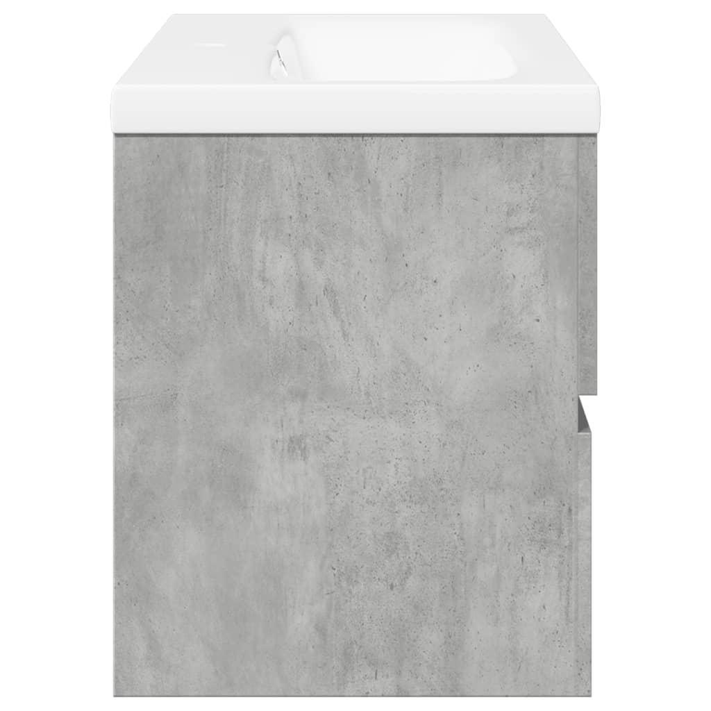 Ensemble de meubles de salle de bain 2 pcs gris béton