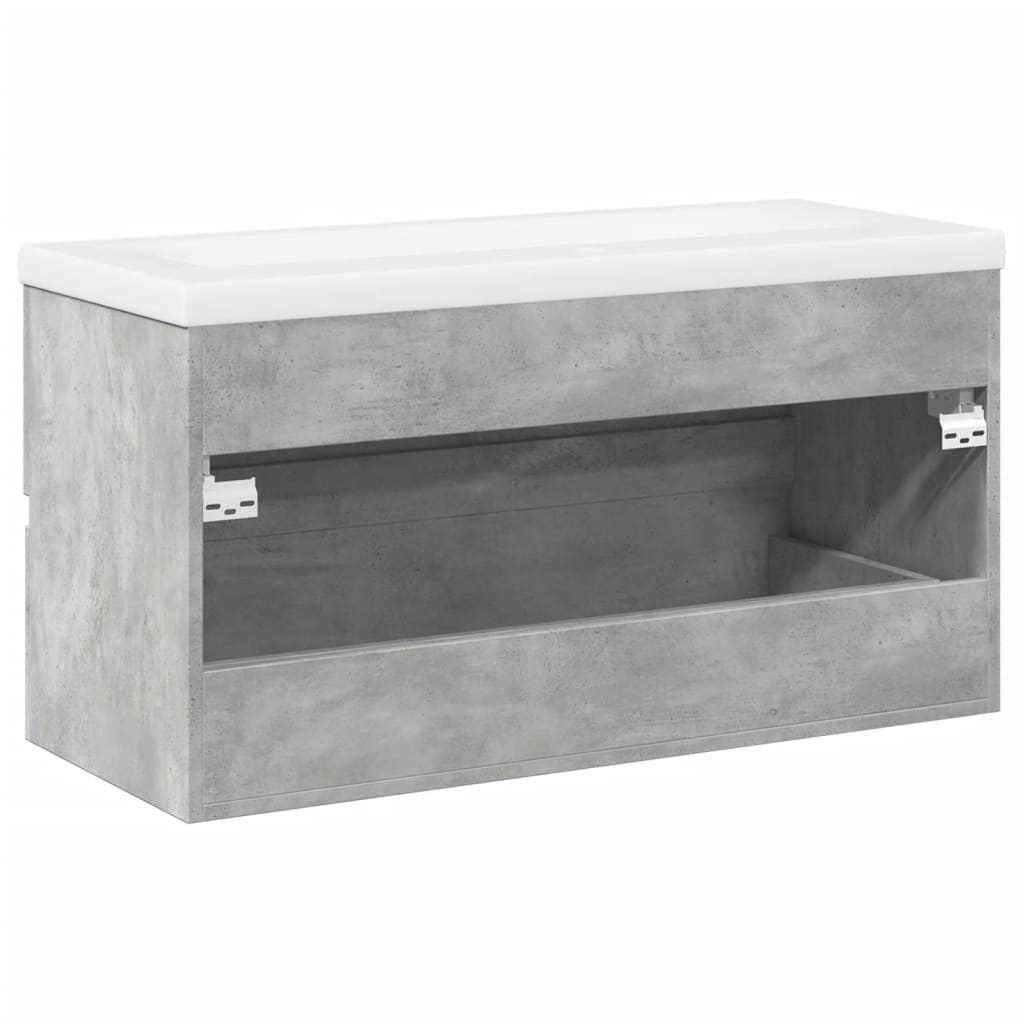Ensemble de meubles de salle de bain 2 pcs gris béton