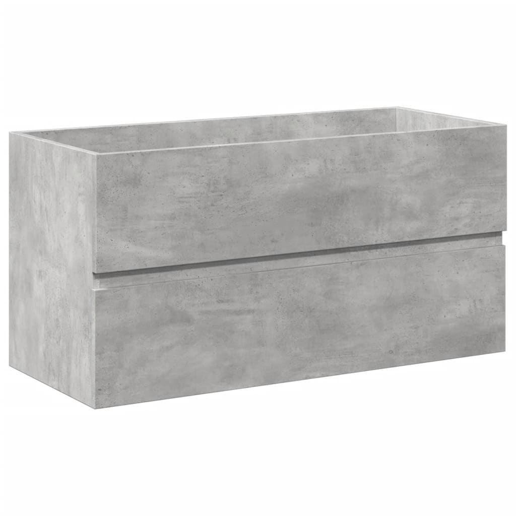 Ensemble de meubles de salle de bain 2 pcs gris béton