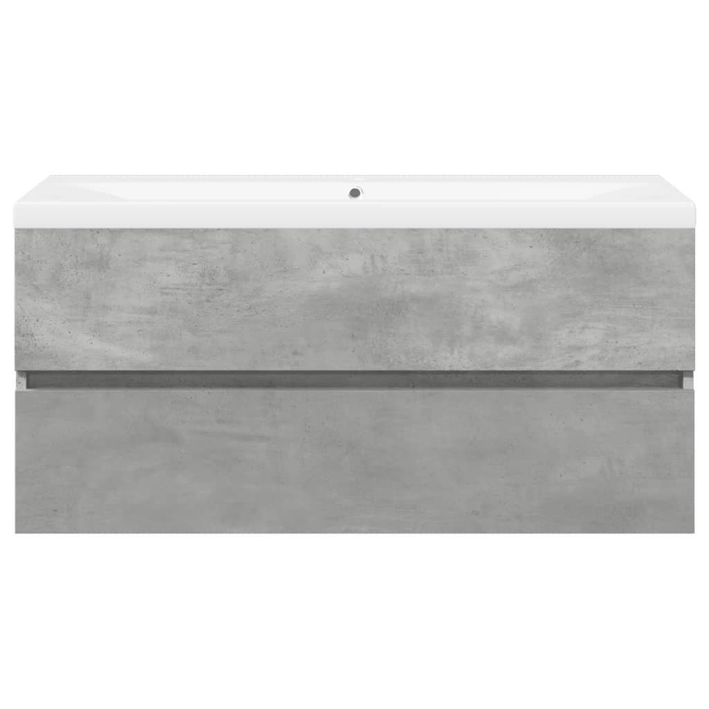 Ensemble de meubles de salle de bain 2 pcs gris béton