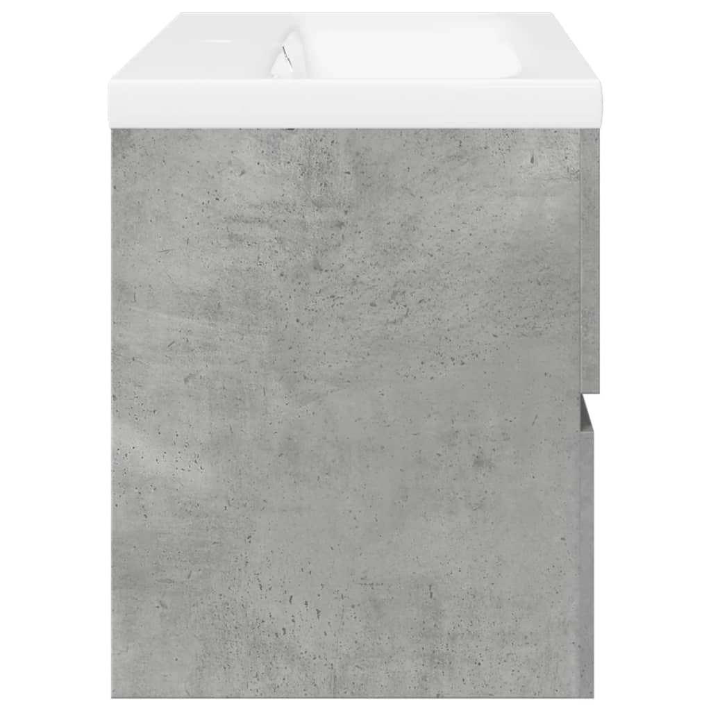 Ensemble de meubles de salle de bain 2 pcs gris béton