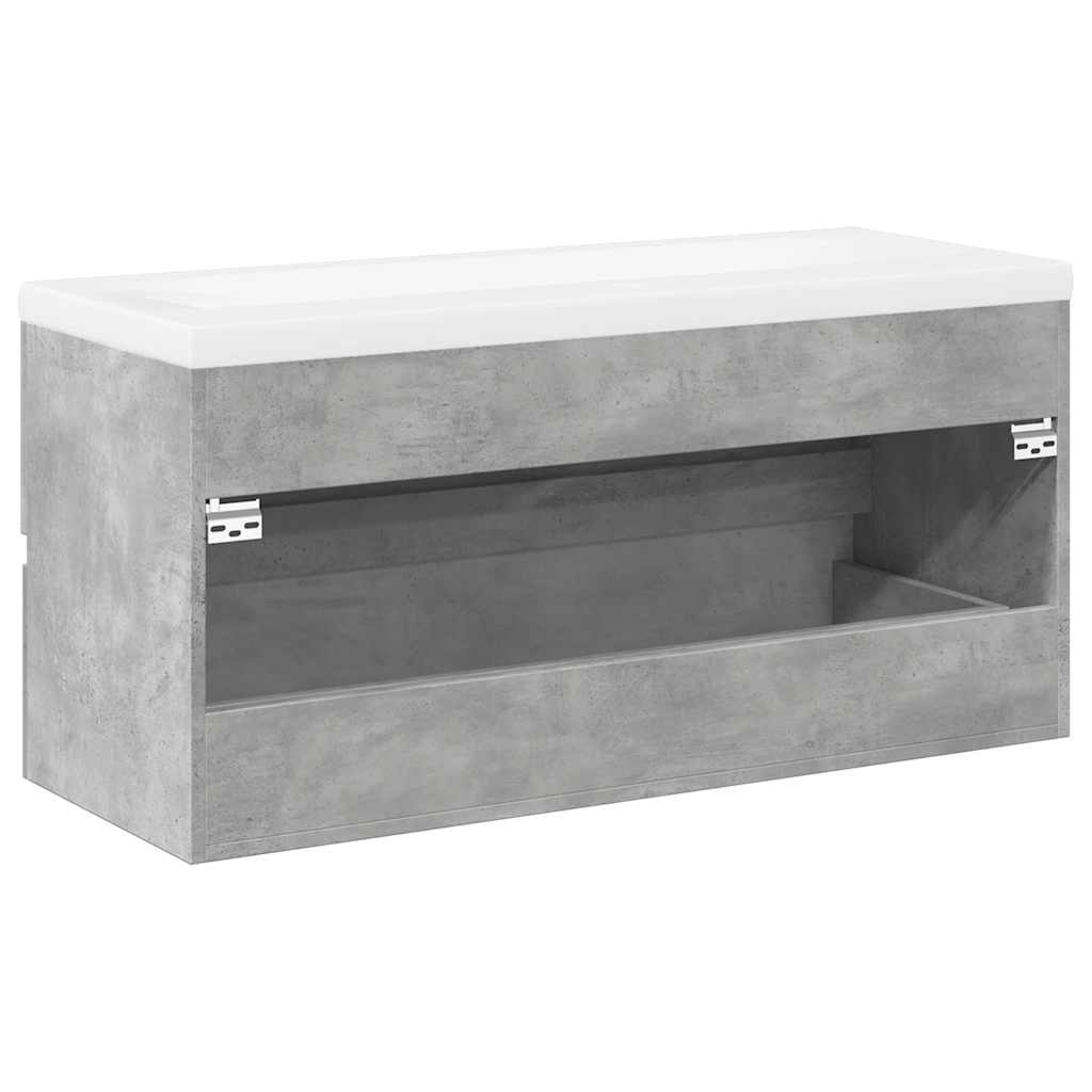 Ensemble de meubles de salle de bain 2 pcs gris béton