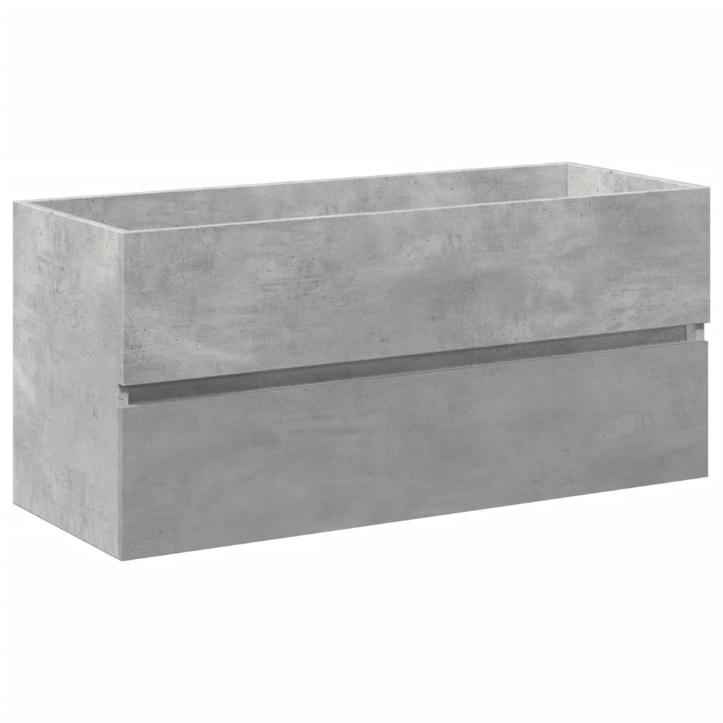 Ensemble de meubles de salle de bain 2 pcs gris béton