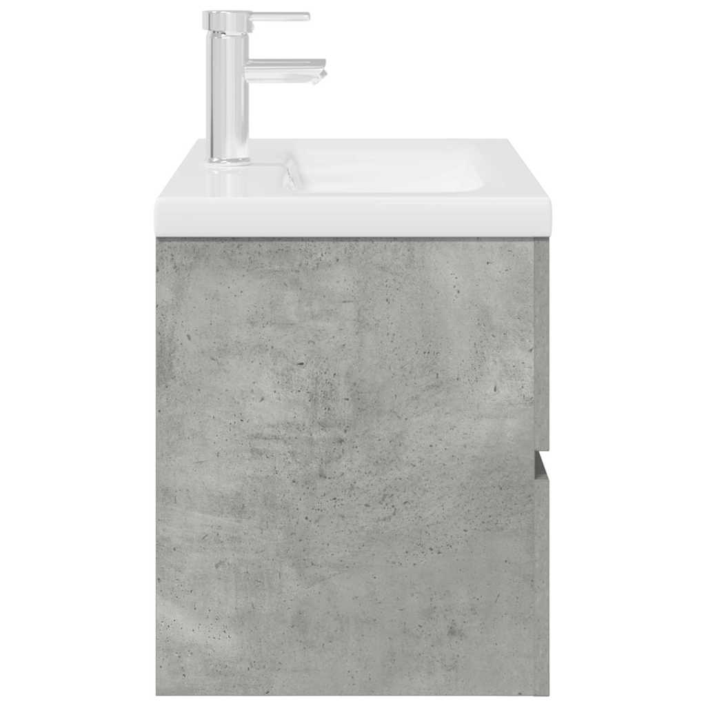 Ensemble de meubles de salle de bain 2 pcs gris béton