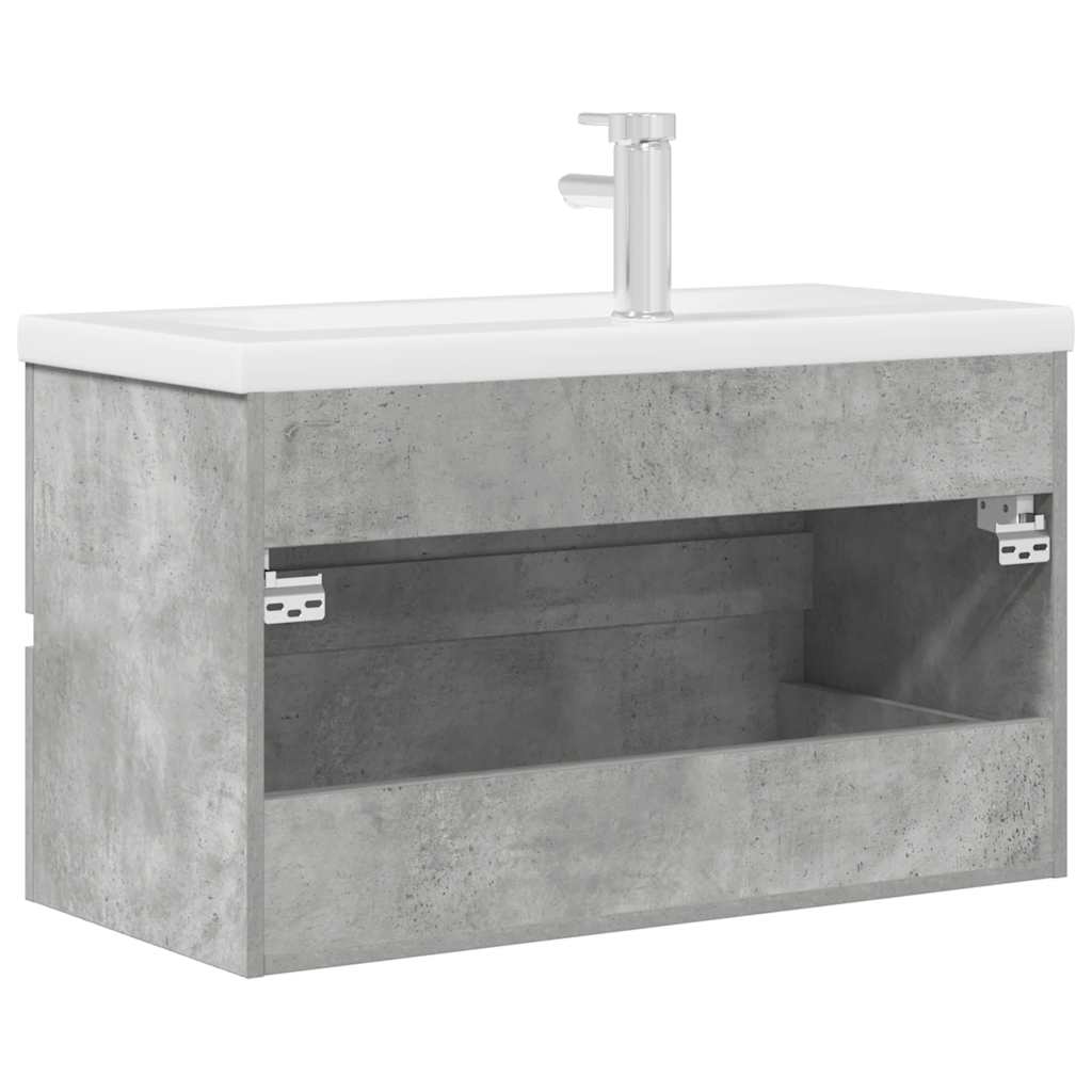 Ensemble de meubles de salle de bain 2 pcs gris béton