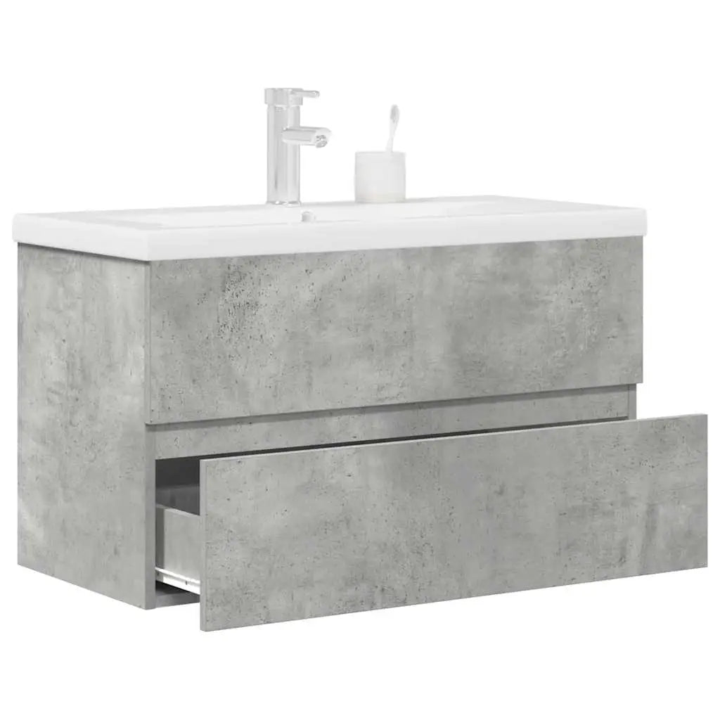 Ensemble de meubles de salle de bain 2 pcs gris béton - XIOS
