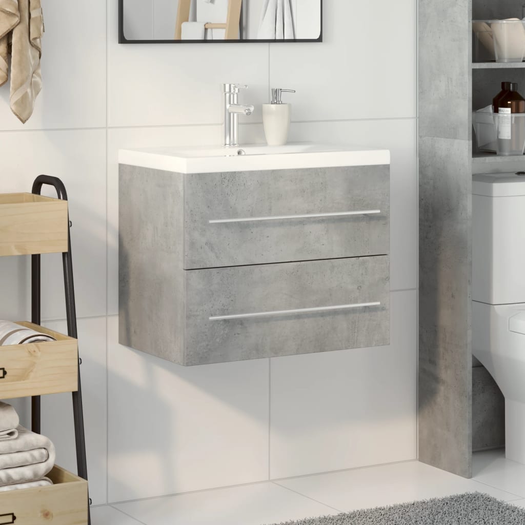 Ensemble de meubles de salle de bain 2 pcs gris béton - XIOS