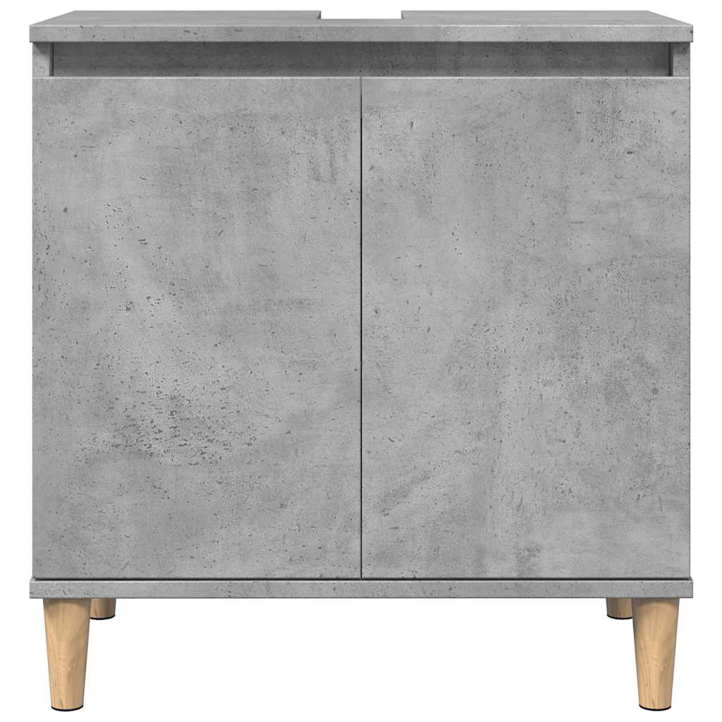 Ensemble de meubles de salle de bain 3 pcs gris béton