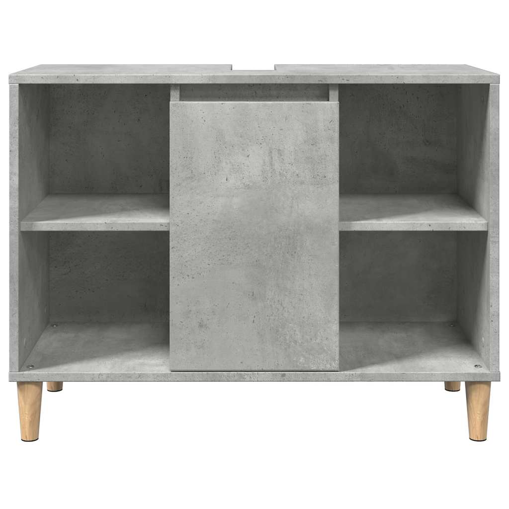 Ensemble de meubles de salle de bain 3 pcs gris béton