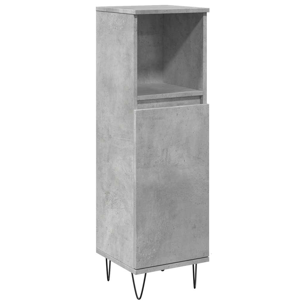 Ensemble de meubles de salle de bain 3 pcs gris béton