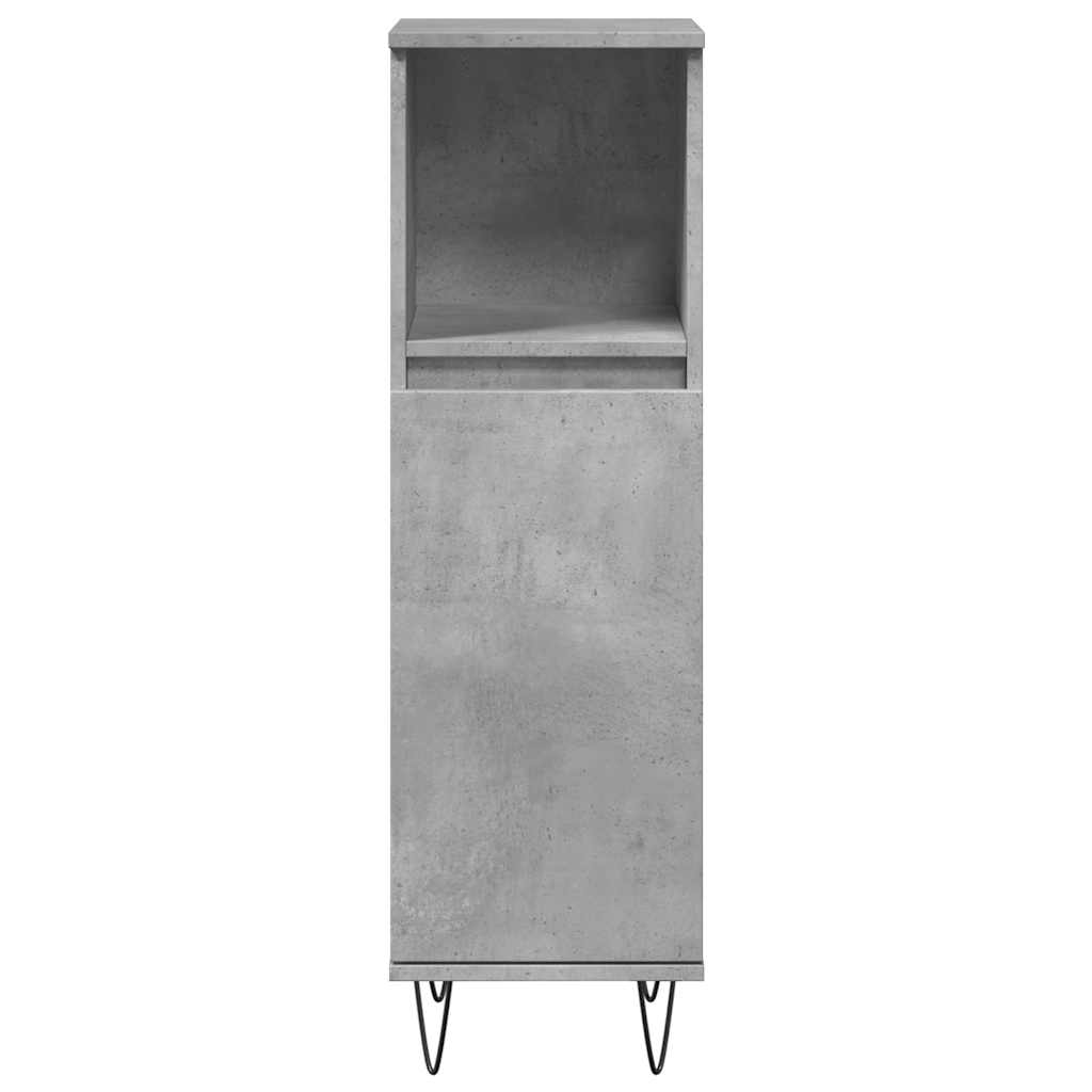 Ensemble de meubles de salle de bain 3 pcs gris béton