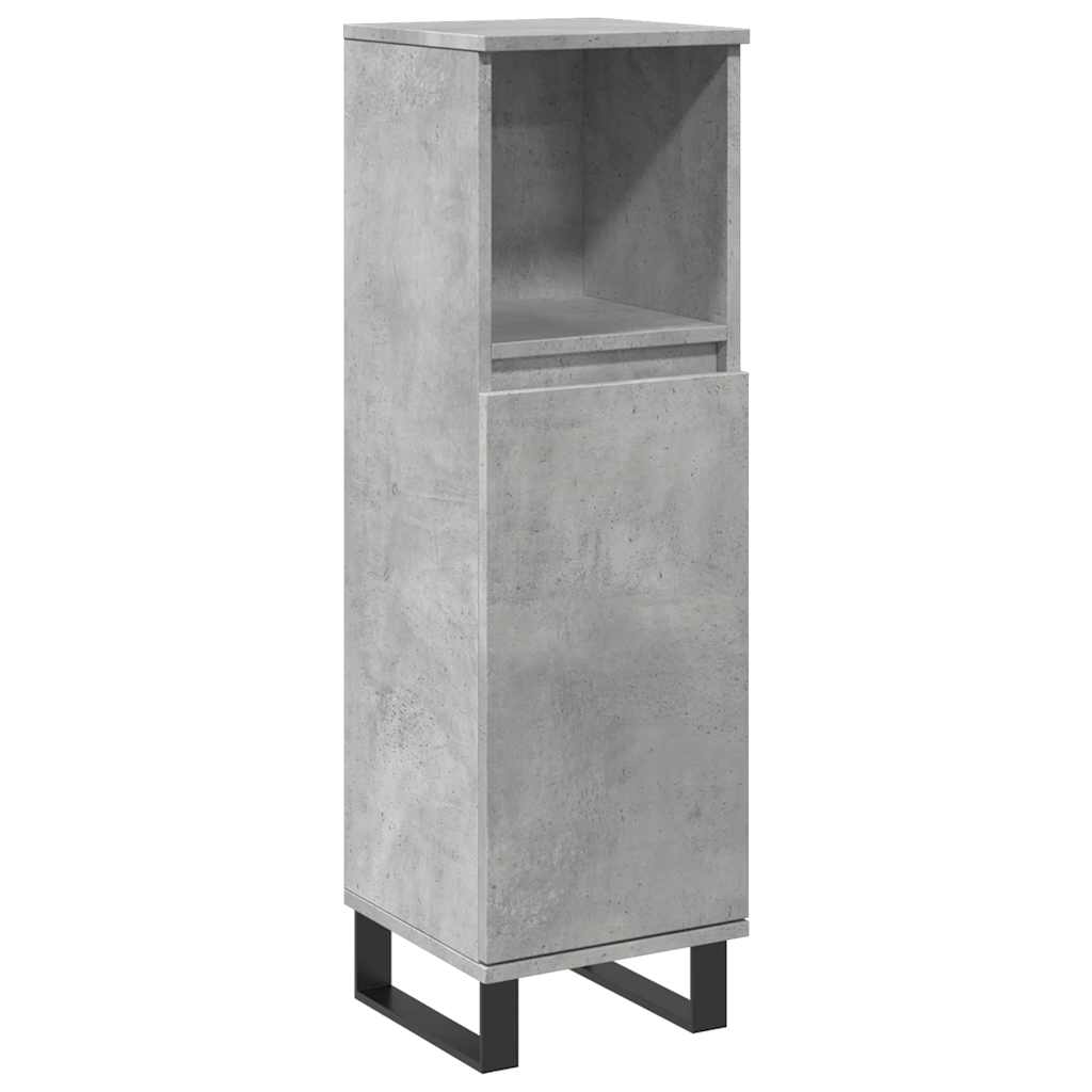 Ensemble de meubles de salle de bain 3 pcs gris béton