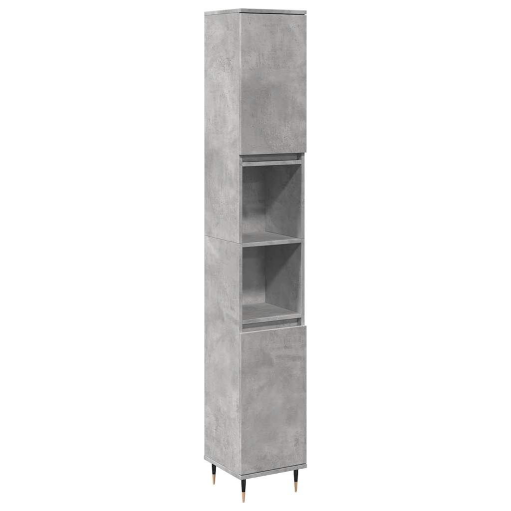 Ensemble de meubles de salle de bain 3 pcs gris béton