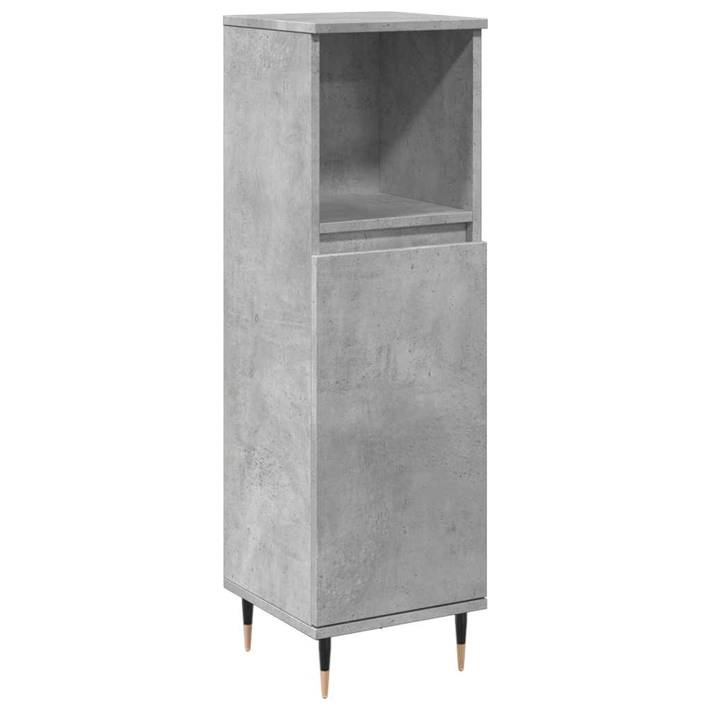 Ensemble de meubles de salle de bain 3 pcs gris béton