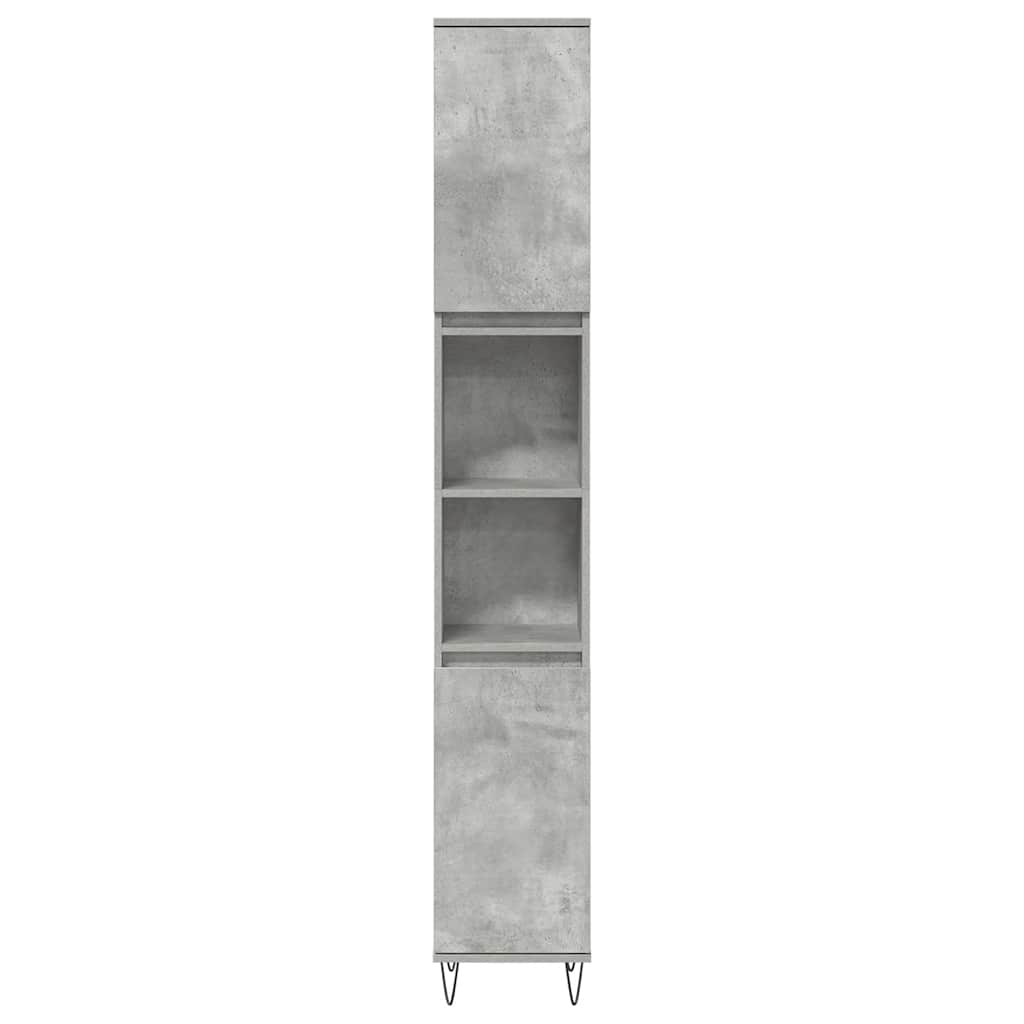 Ensemble de meubles de salle de bain 3 pcs gris béton
