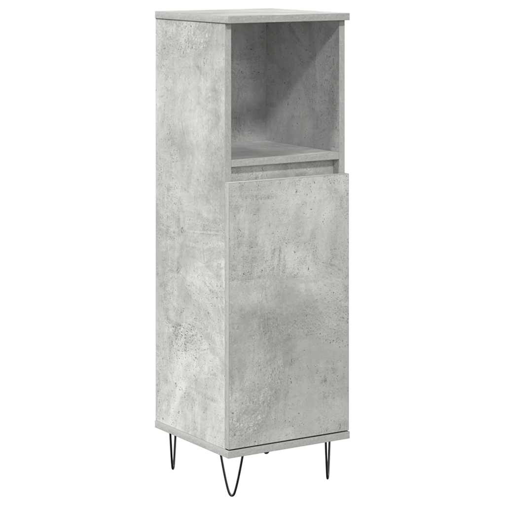 Ensemble de meubles de salle de bain 3 pcs gris béton