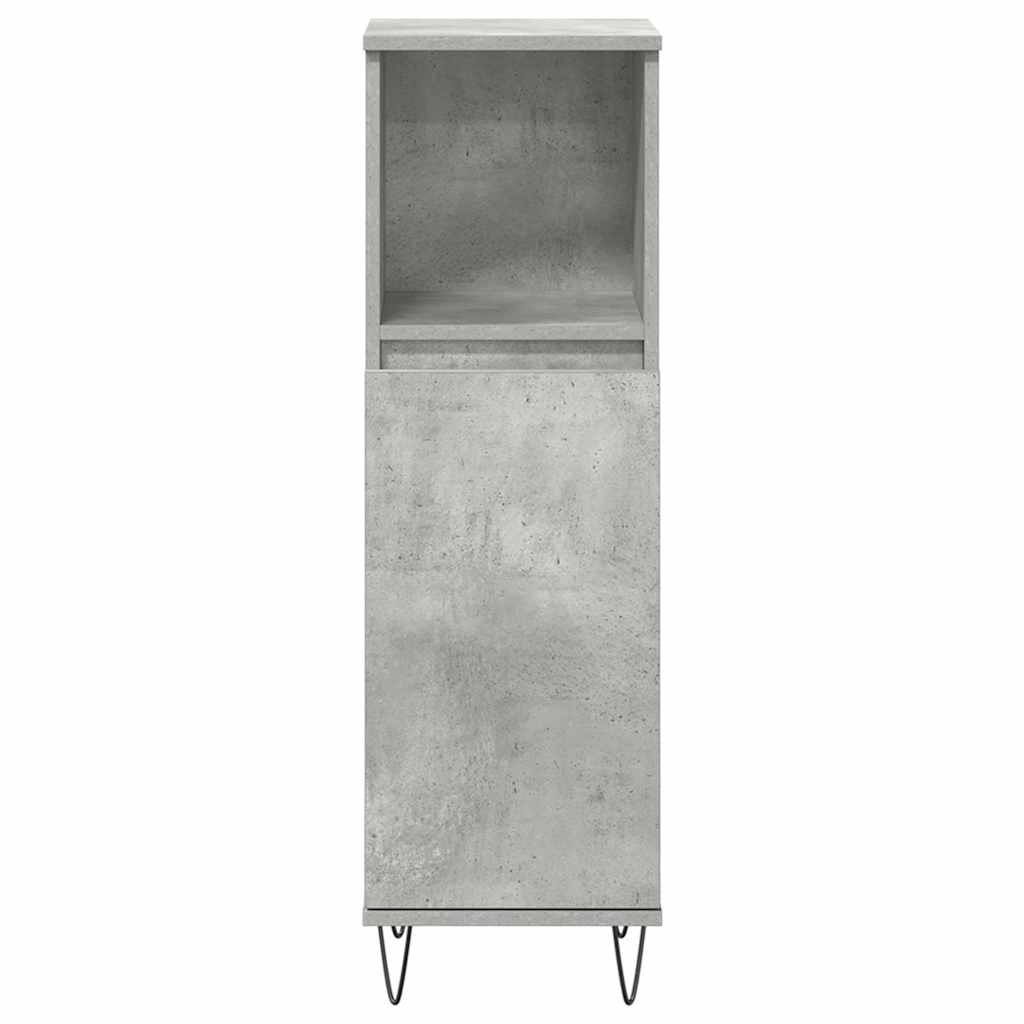 Ensemble de meubles de salle de bain 3 pcs gris béton