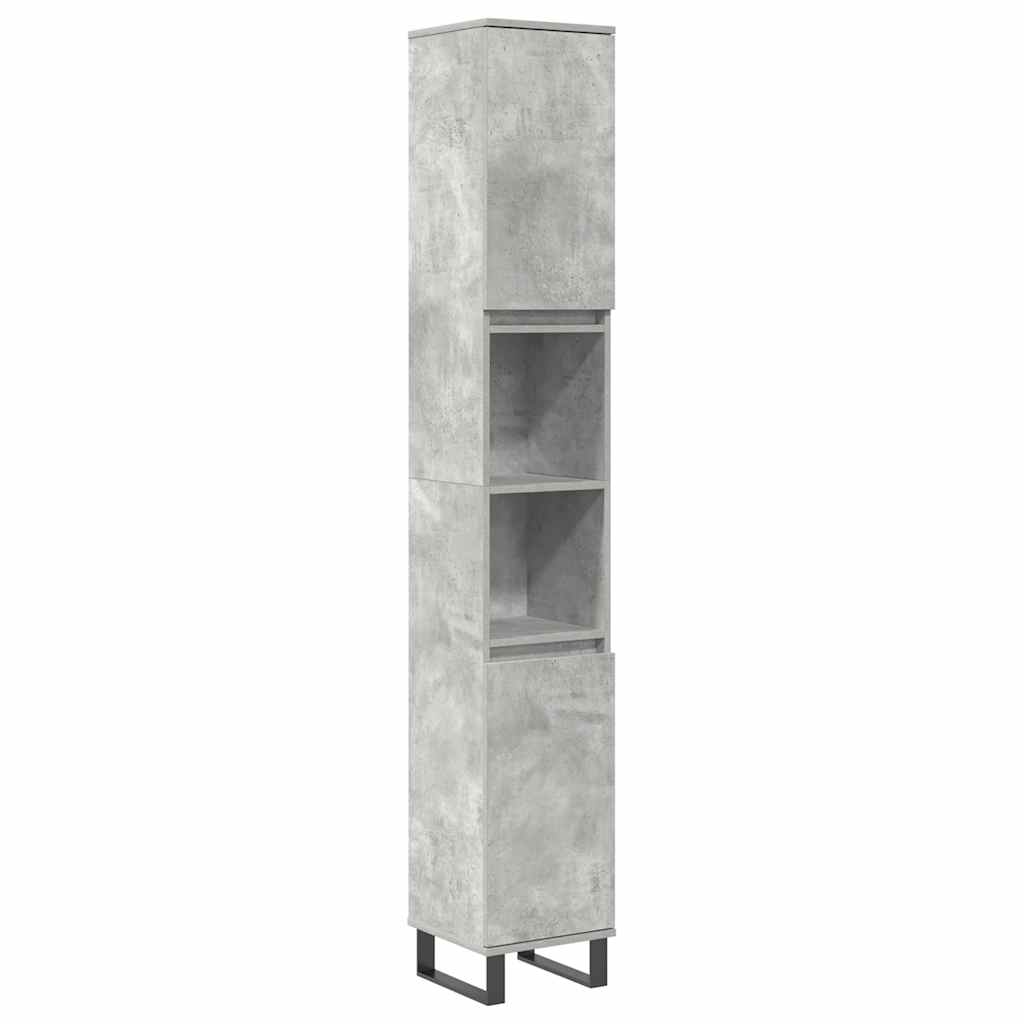 Ensemble de meubles de salle de bain 3 pcs gris béton