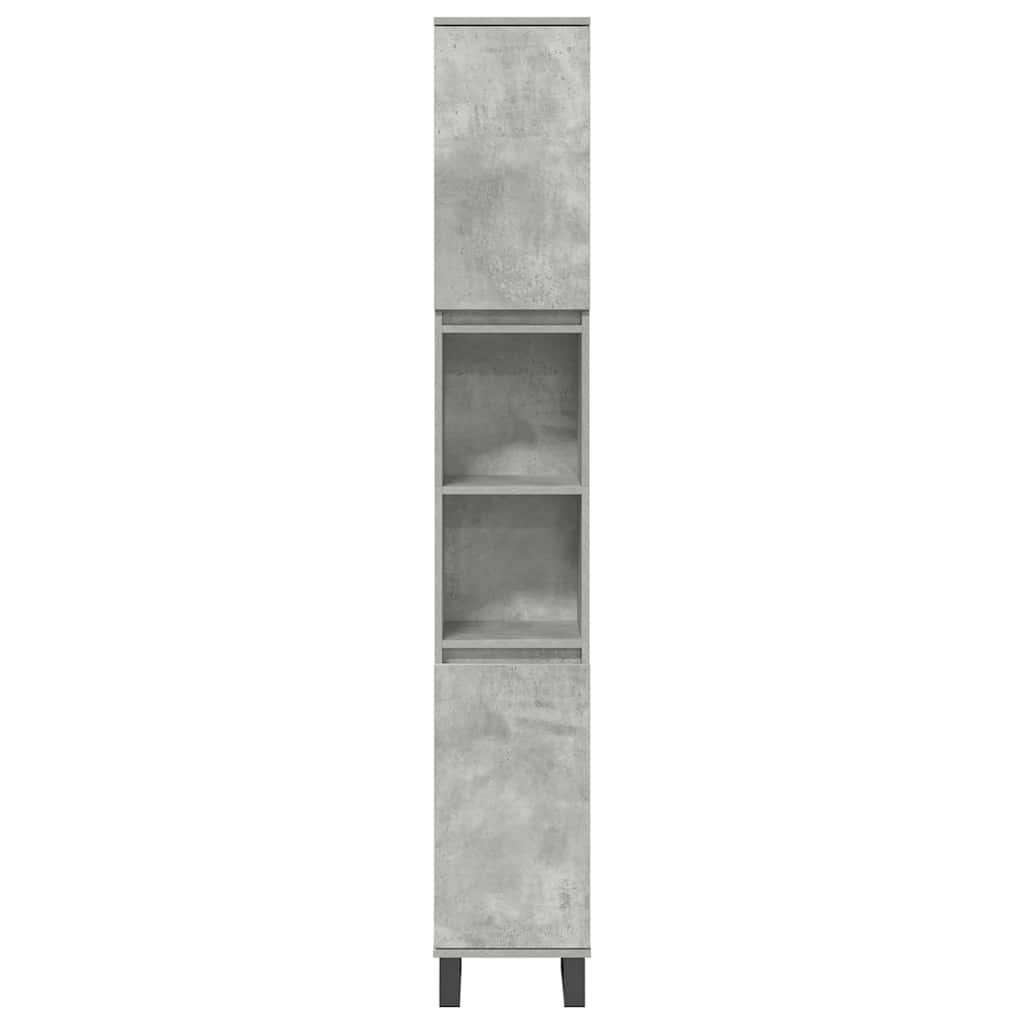 Ensemble de meubles de salle de bain 3 pcs gris béton