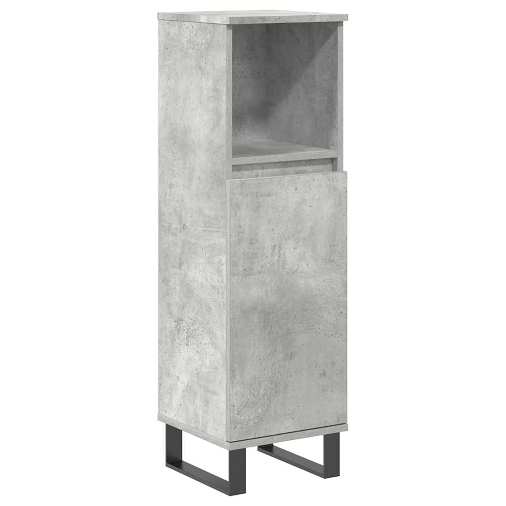 Ensemble de meubles de salle de bain 3 pcs gris béton
