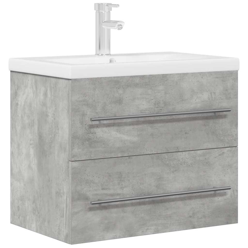 Ensemble de meubles de salle de bain 2 pcs gris béton