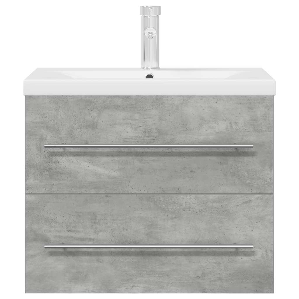Ensemble de meubles de salle de bain 2 pcs gris béton