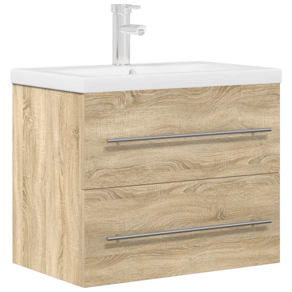 Ensemble de meubles de salle de bain 2 pcs chêne sonoma