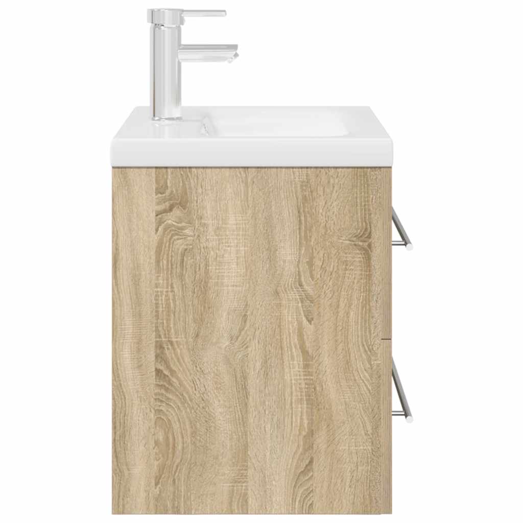 Ensemble de meubles de salle de bain 2 pcs chêne sonoma