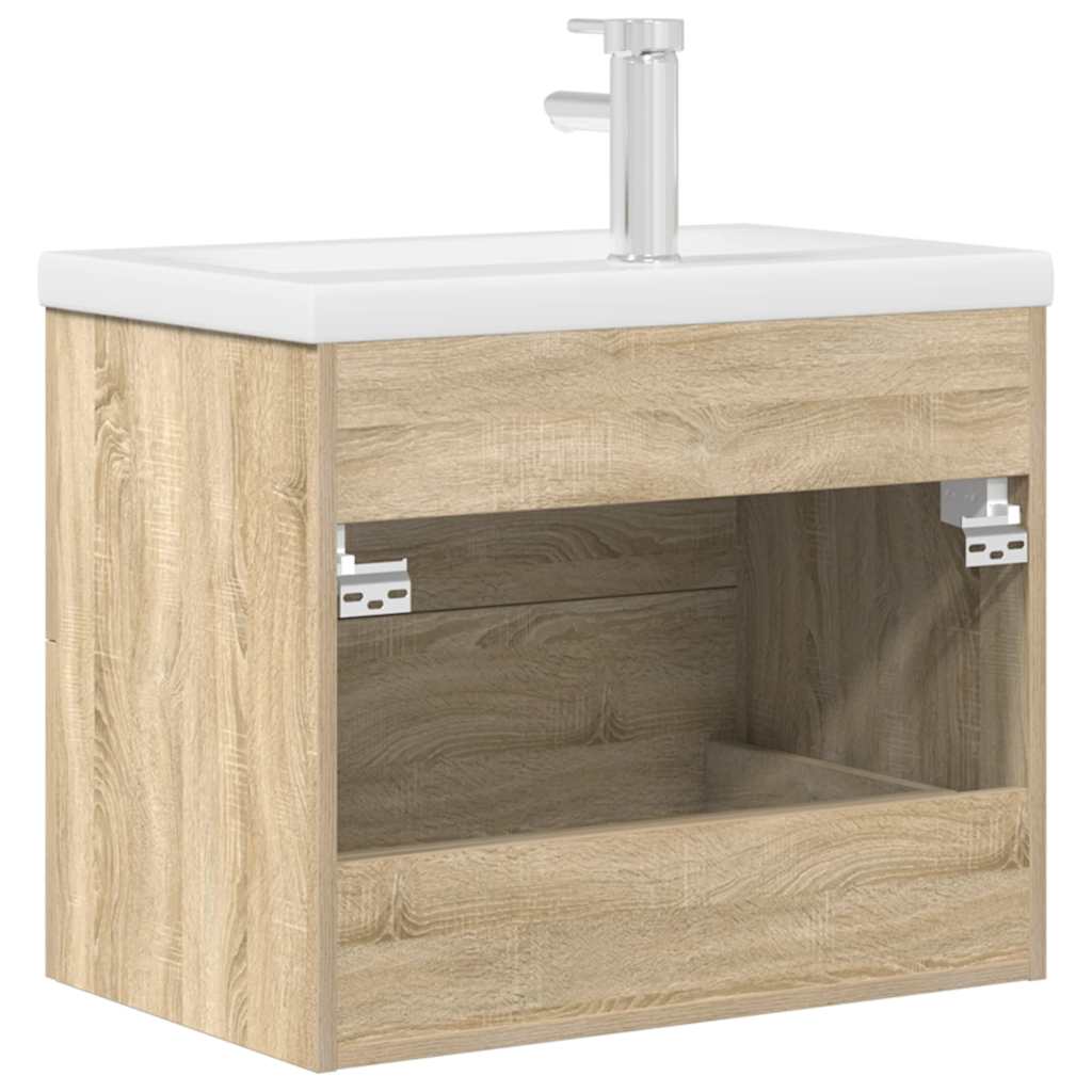 Ensemble de meubles de salle de bain 2 pcs chêne sonoma