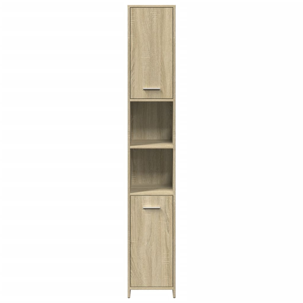 Ensemble de meubles de salle de bain 4 pcs chêne sonoma