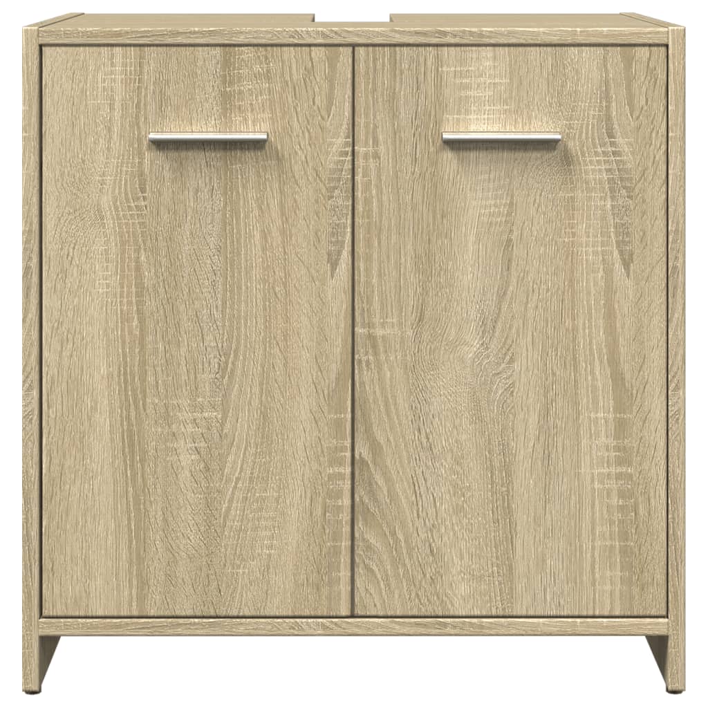Ensemble de meubles de salle de bain 4 pcs chêne sonoma