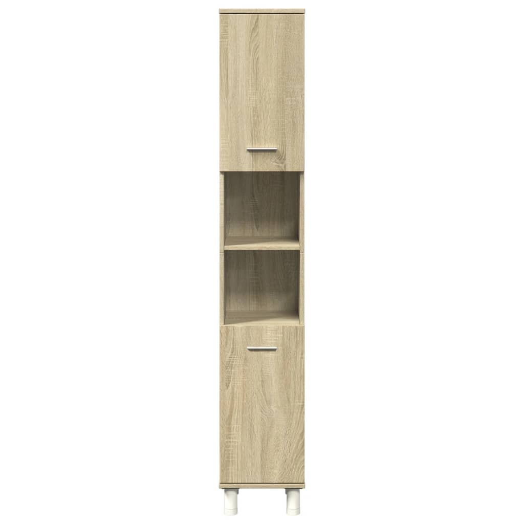 Ensemble de meubles de salle de bain 4 pcs chêne sonoma