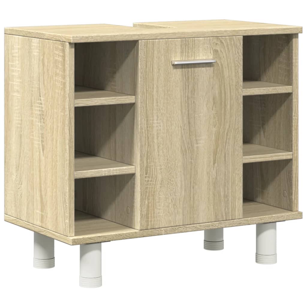 Ensemble de meubles de salle de bain 3 pcs chêne sonoma