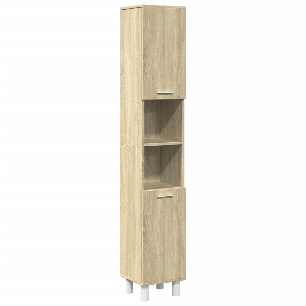 Ensemble de meubles de salle de bain 3 pcs chêne sonoma