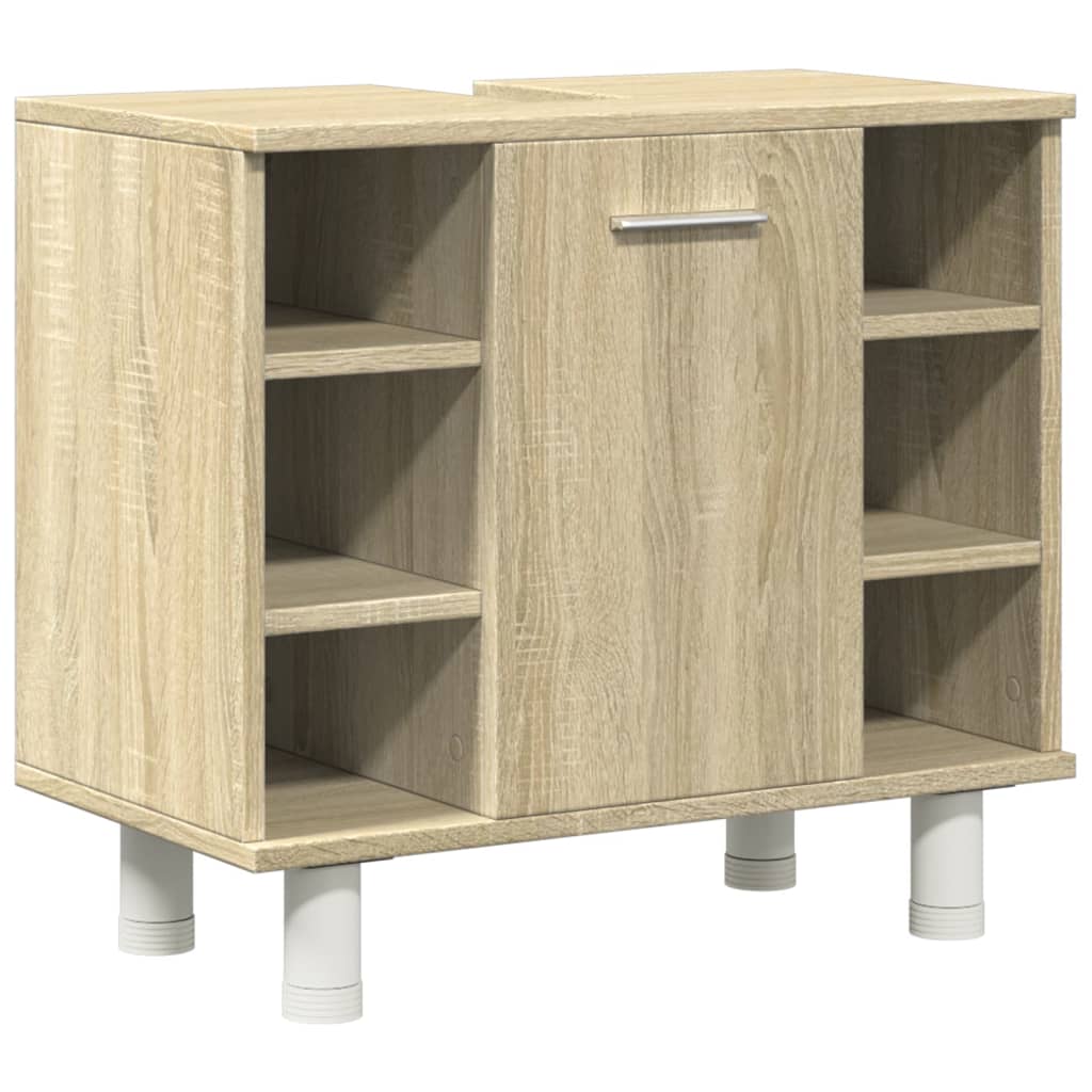 Ensemble de meubles de salle de bain 3 pcs chêne sonoma