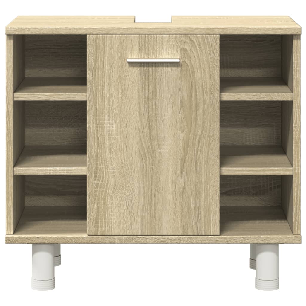 Ensemble de meubles de salle de bain 3 pcs chêne sonoma