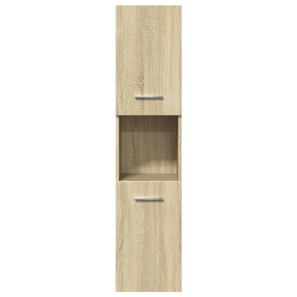 Ensemble de meubles de salle de bain 4 pcs chêne sonoma