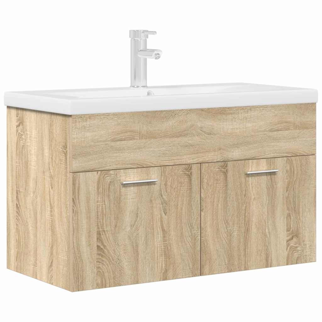 Armoire lavabo de salle de bain et vasque et robinet intégrés