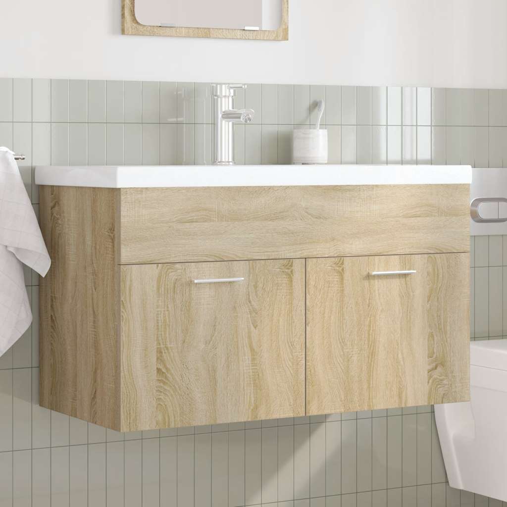 Armoire lavabo de salle de bain et vasque et robinet intégrés