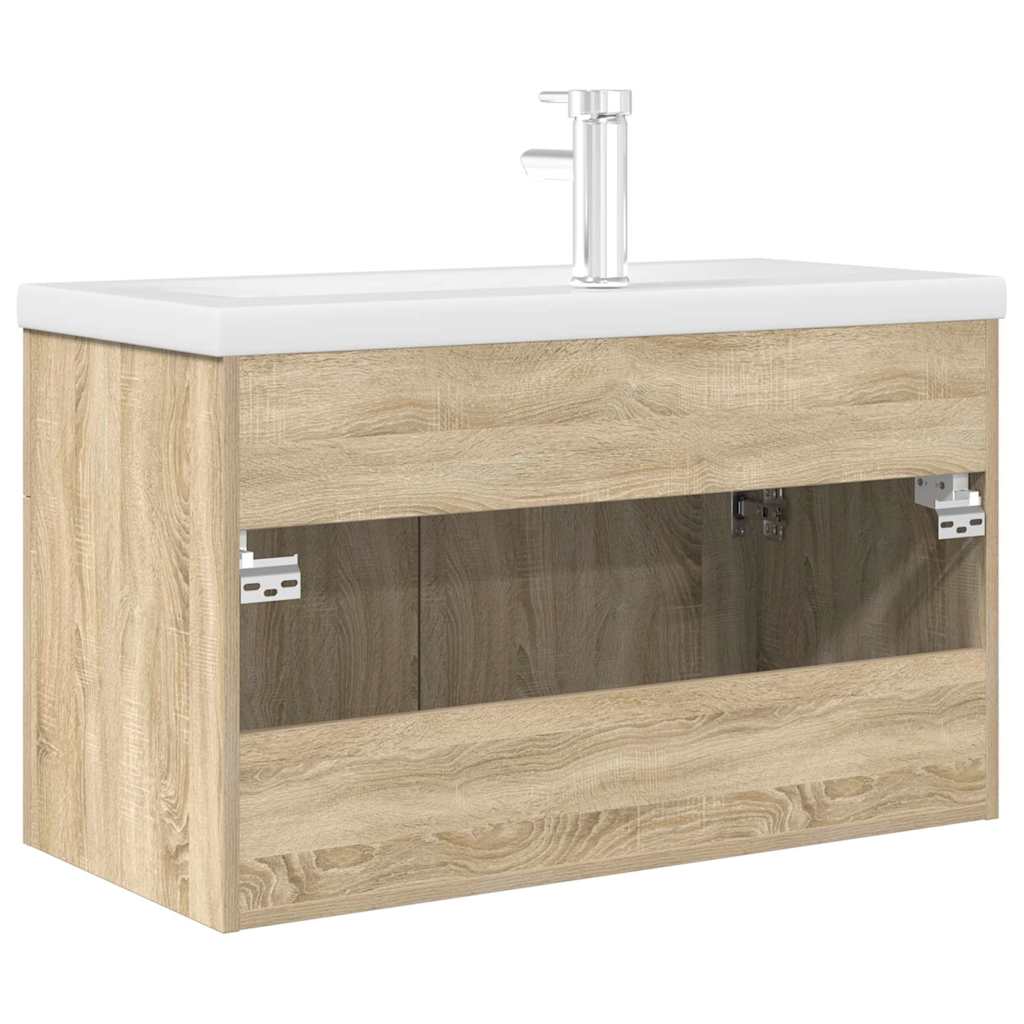Armoire lavabo de salle de bain et vasque et robinet intégrés