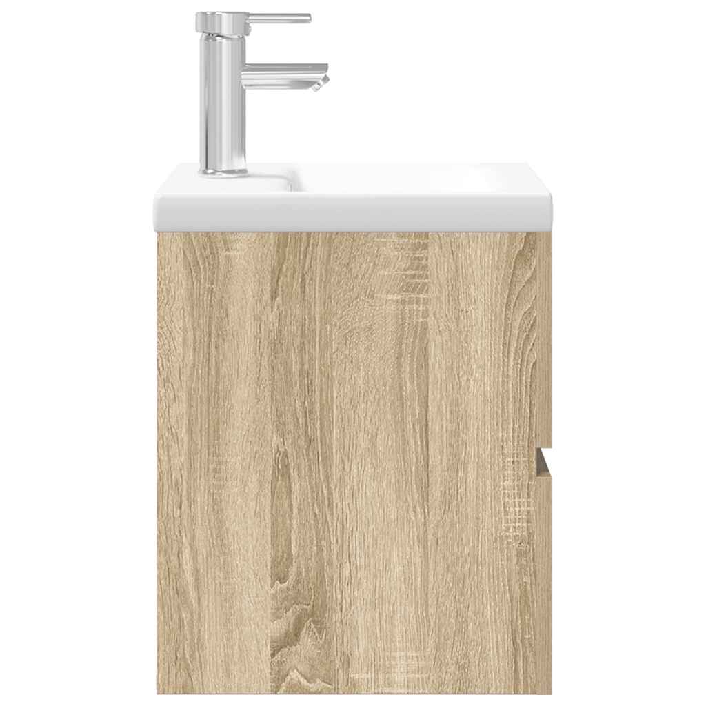 Ensemble de meubles de salle de bain 2 pcs chêne sonoma