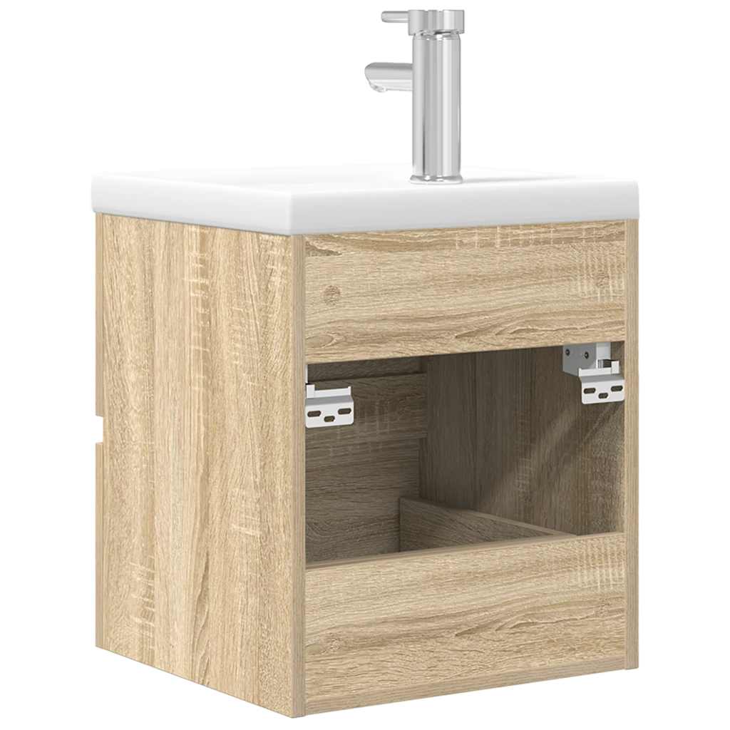 Ensemble de meubles de salle de bain 2 pcs chêne sonoma