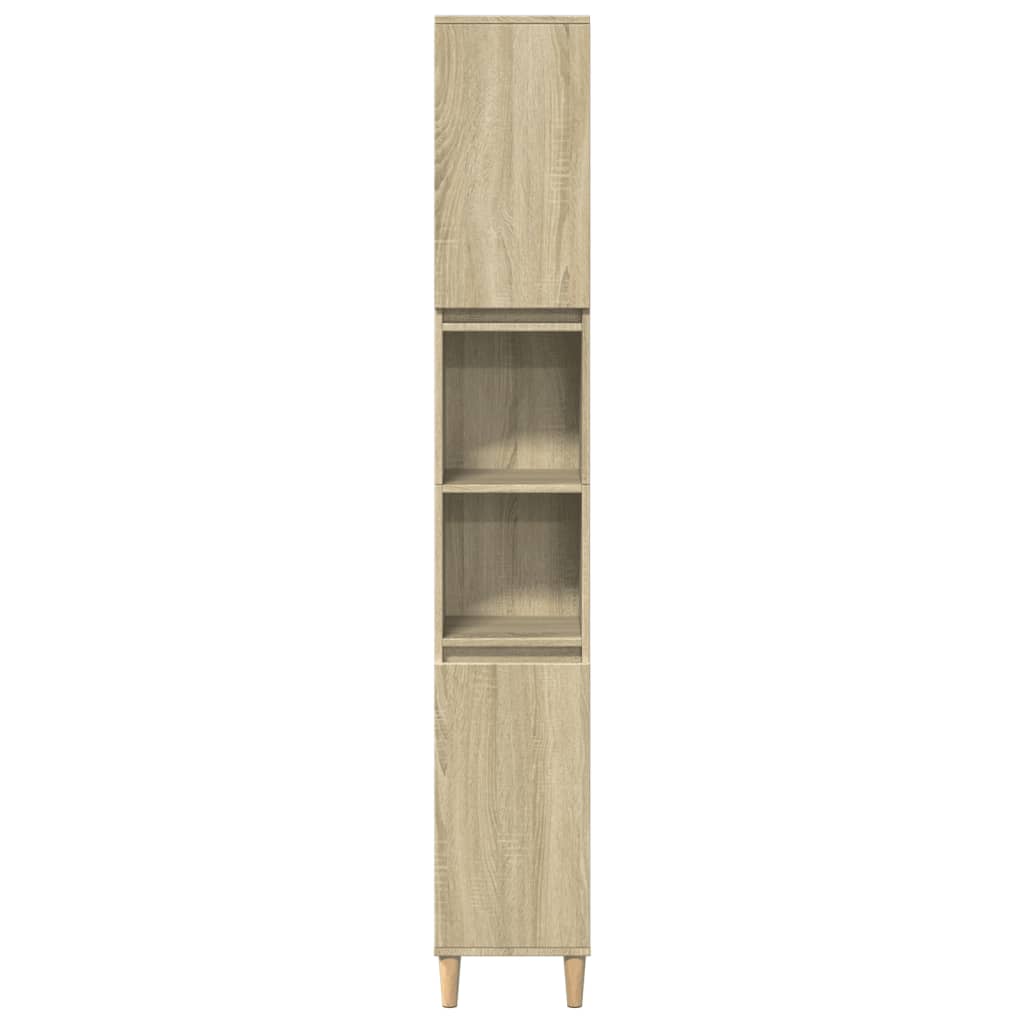 Ensemble de meubles de salle de bain 3 pcs chêne sonoma