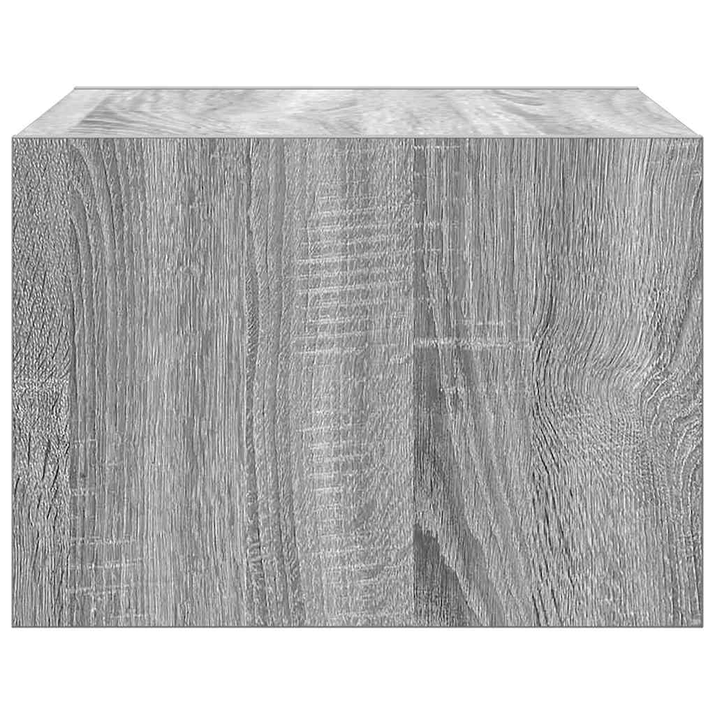 Tables de chevet murales avec lumières LED 2 pcs sonoma gris - XIOS