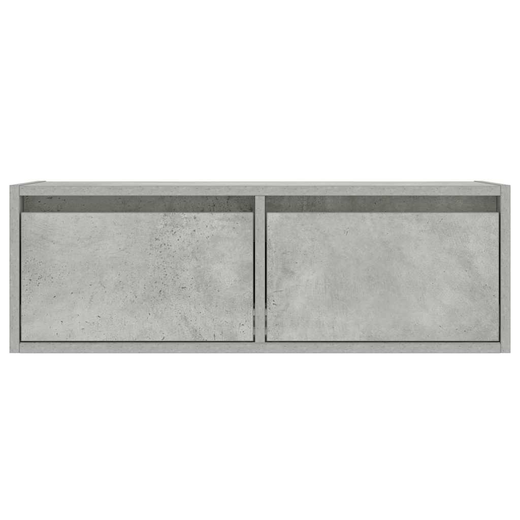 Meuble TV avec lumières LED gris béton 75x35,5x25 cm - XIOS