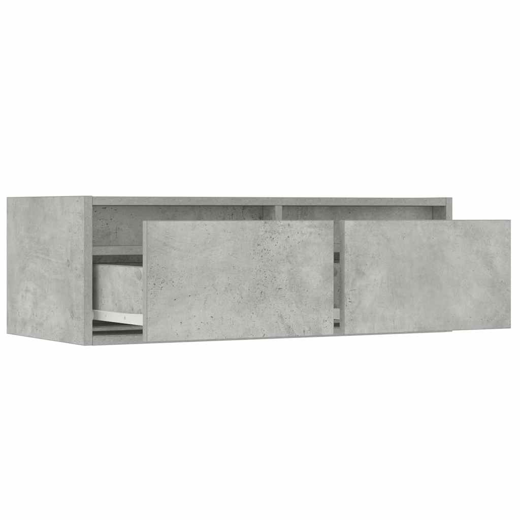 Meuble TV avec lumières LED gris béton 75x35,5x25 cm - XIOS