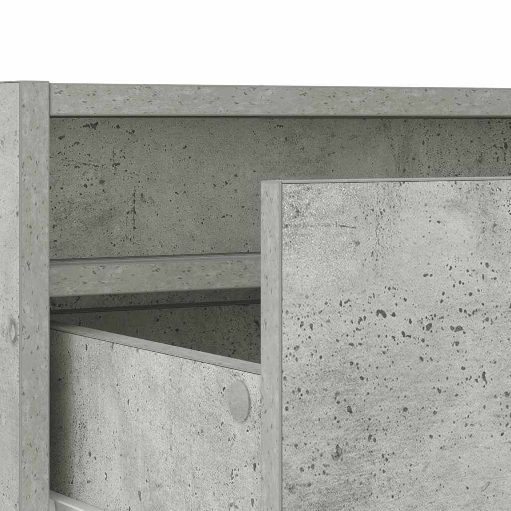 Meuble TV avec lumières LED gris béton 75x35,5x25 cm - XIOS