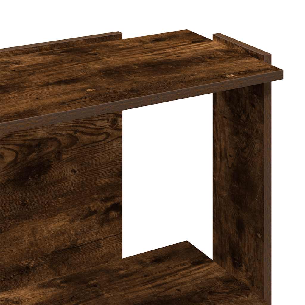 Bibliothèque 3 niveaux chêne fumé 60x30x80 cm bois d'ingénierie - XIOS