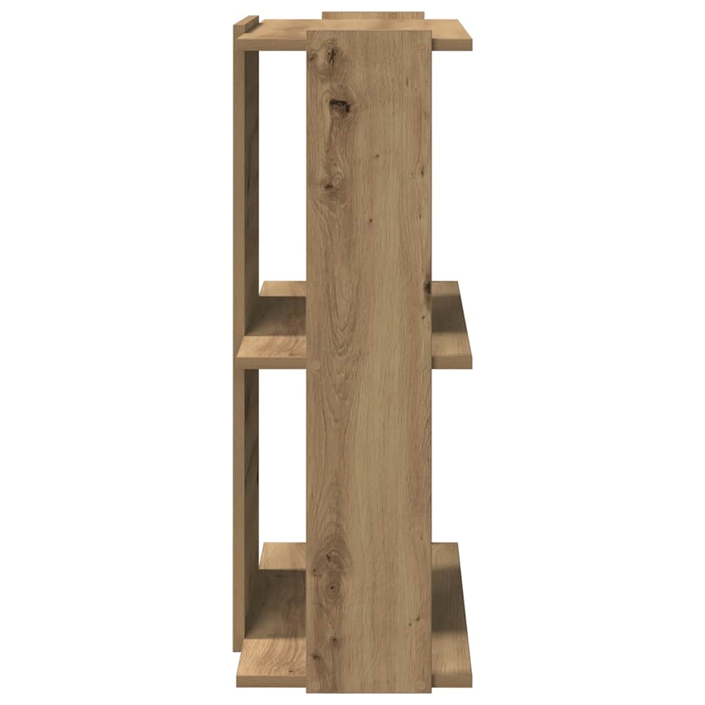Bibliothèque à 3 niveaux chêne artisanal 60x30x80 cm - XIOS